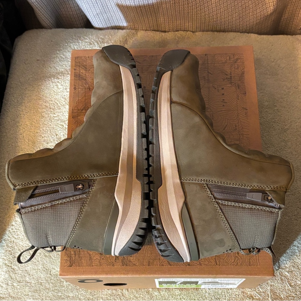 NON SLIP ON ICE! Olive snow boots with arctic grip Vibram sole - Picture 6 of 7
